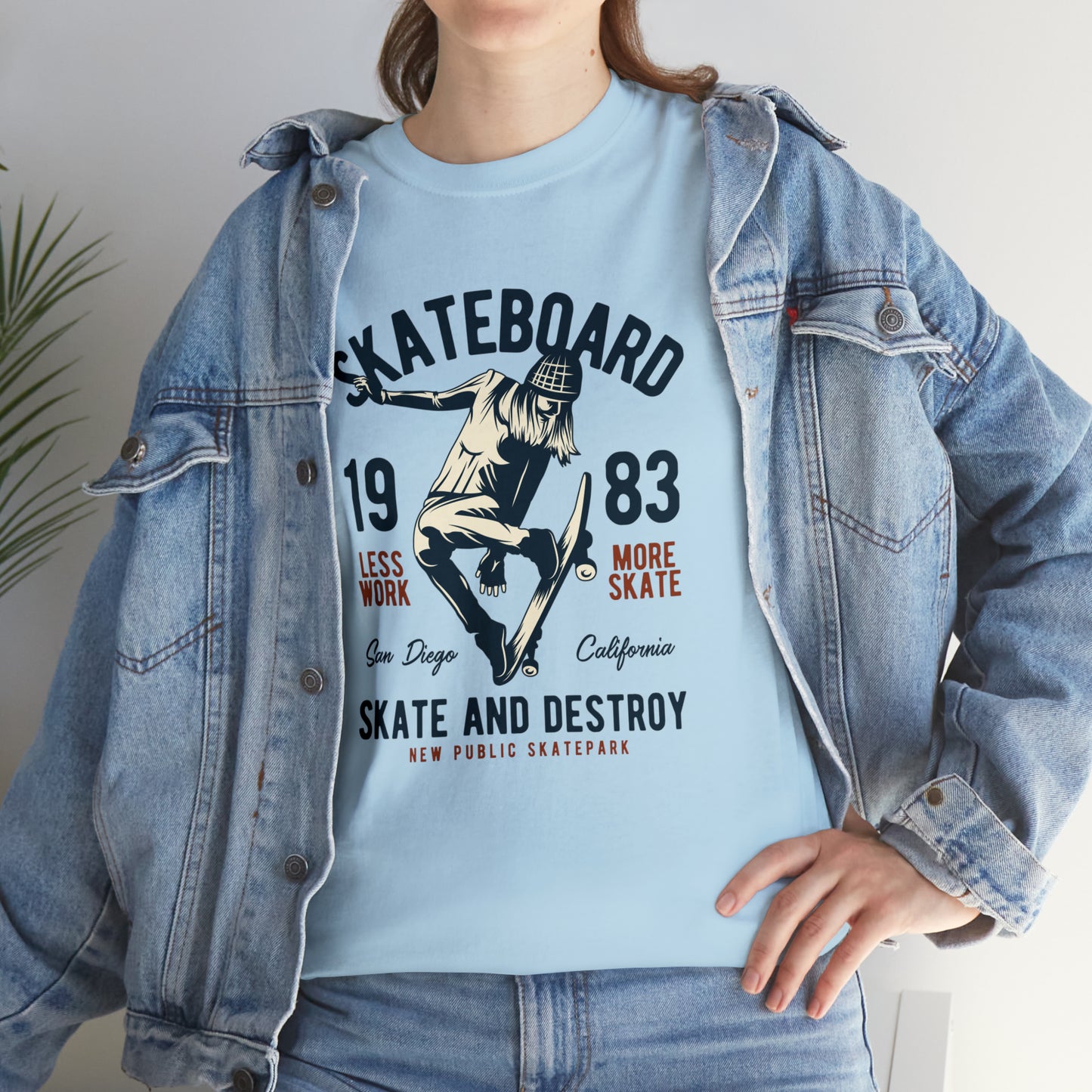 Skate and Destroy Skateboarding Cotton Tee