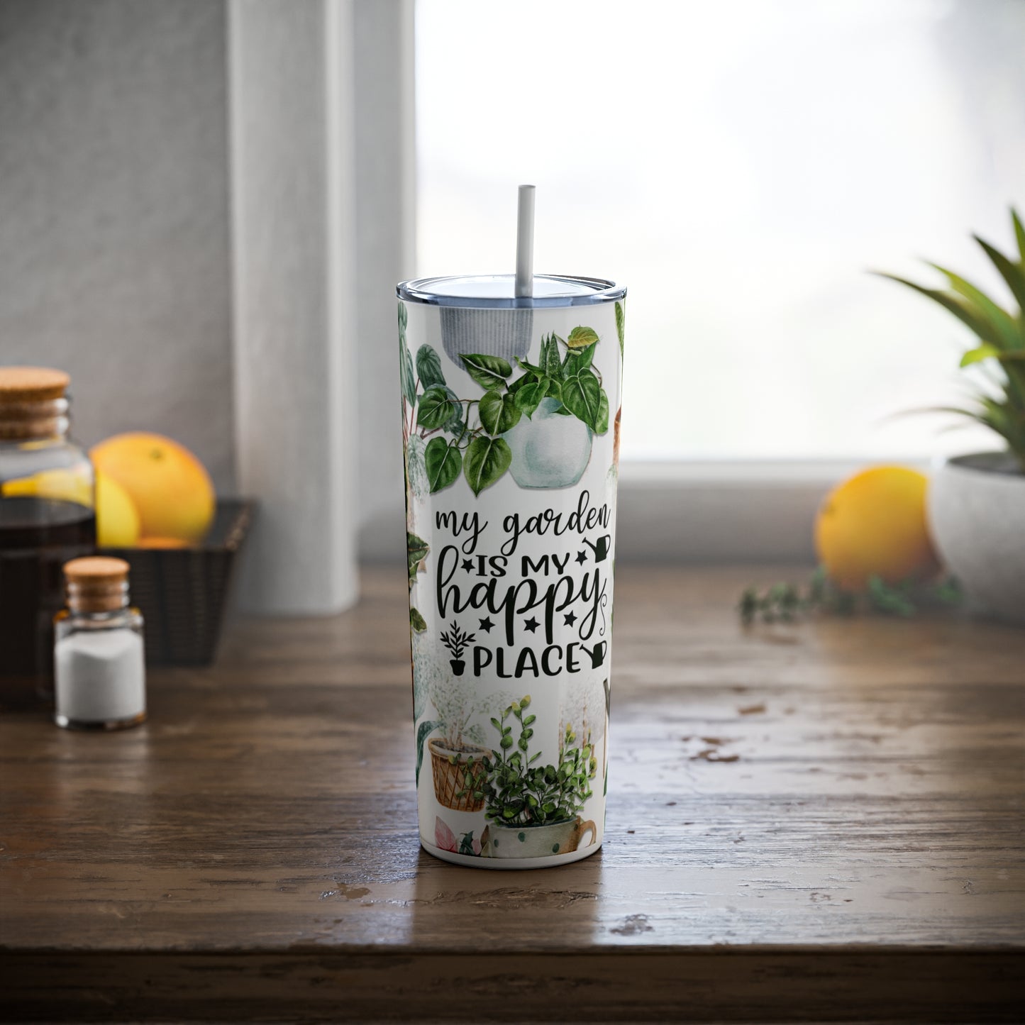 My Garden Is My Happy Place 20oz Skinny Tumbler