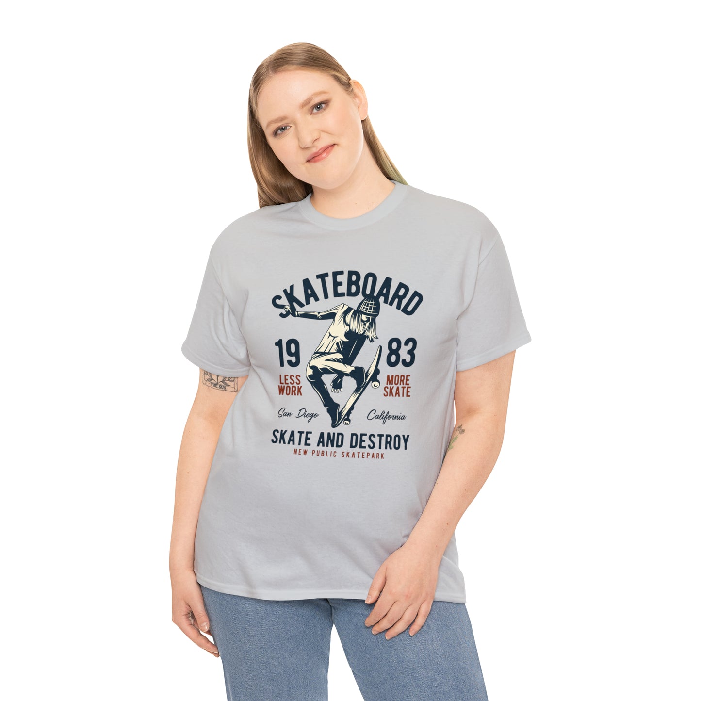 Skate and Destroy Skateboarding Cotton Tee