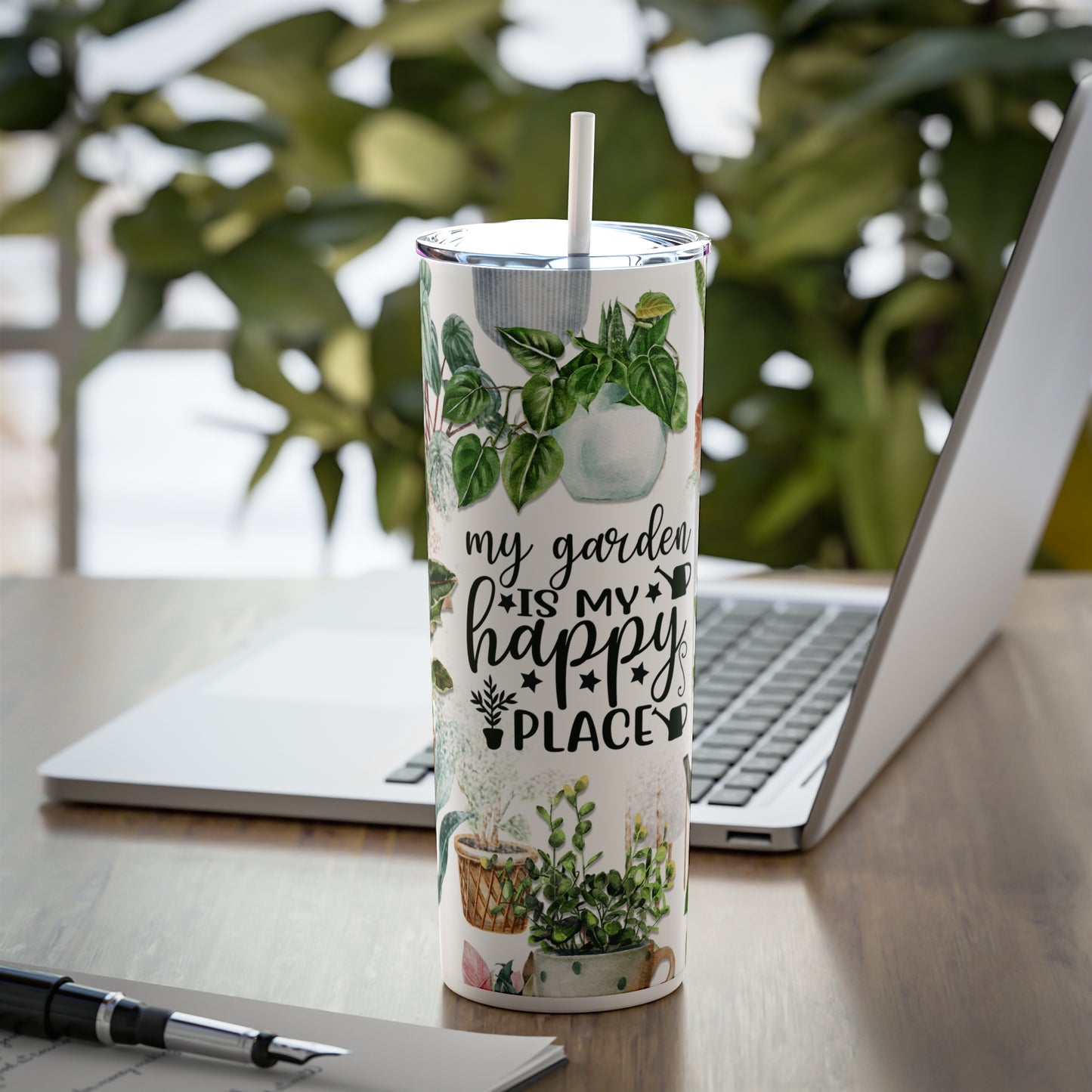 My Garden Is My Happy Place 20oz Skinny Tumbler