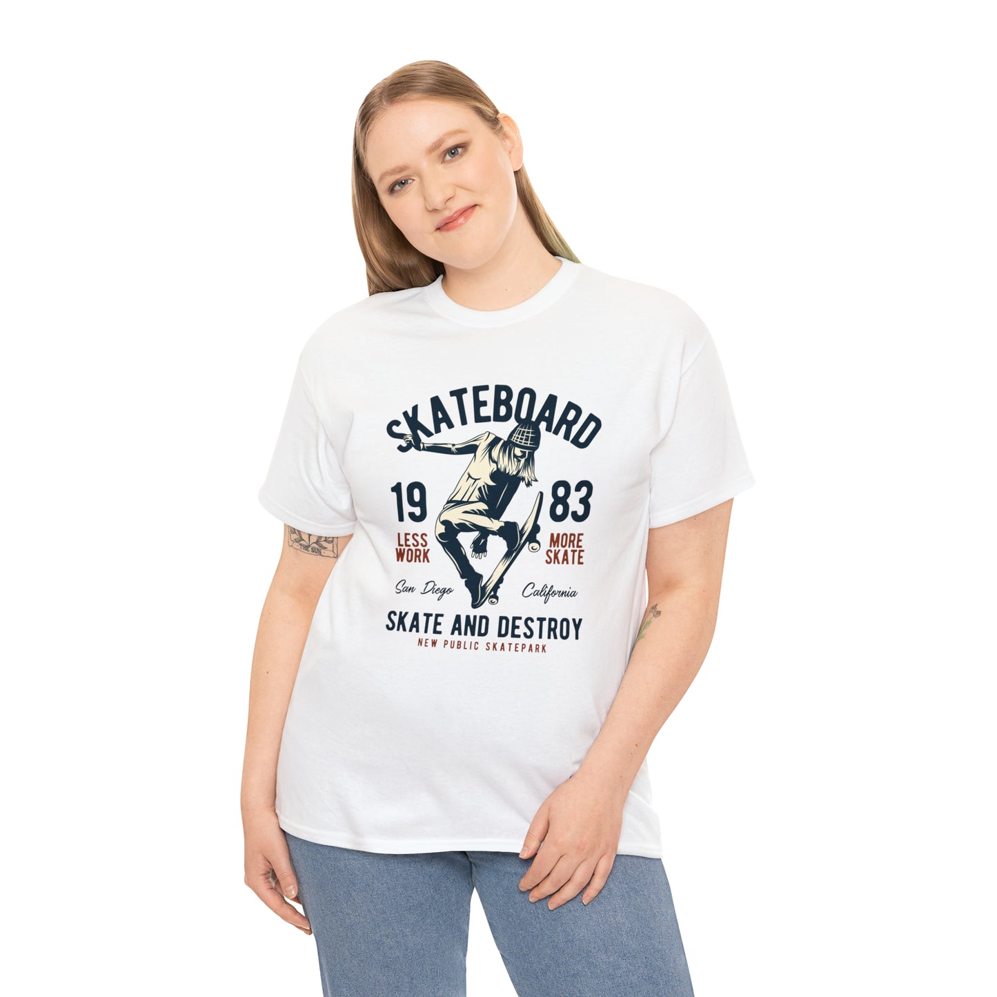 Skate and Destroy Skateboarding Cotton Tee