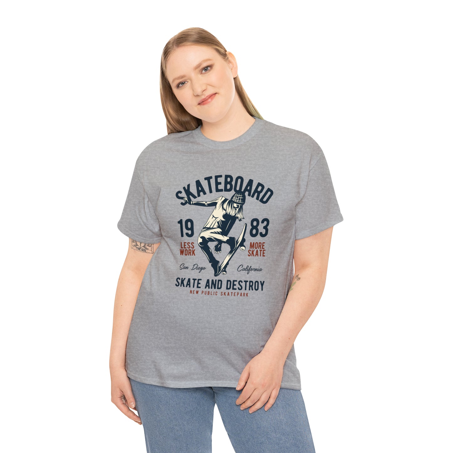 Skate and Destroy Skateboarding Cotton Tee