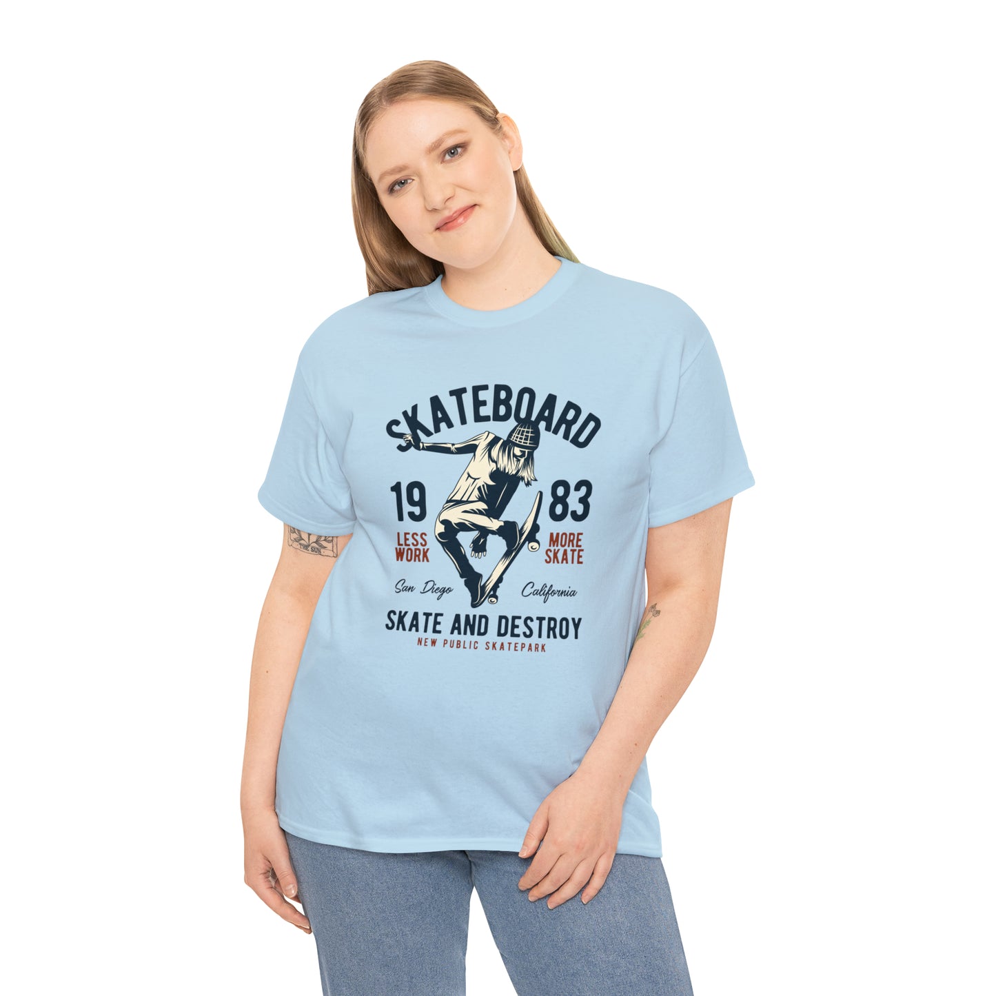 Skate and Destroy Skateboarding Cotton Tee
