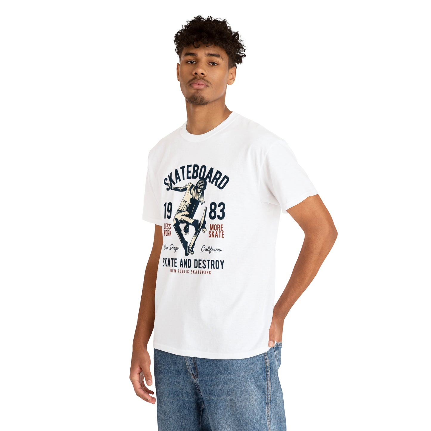 Skate and Destroy Skateboarding Cotton Tee