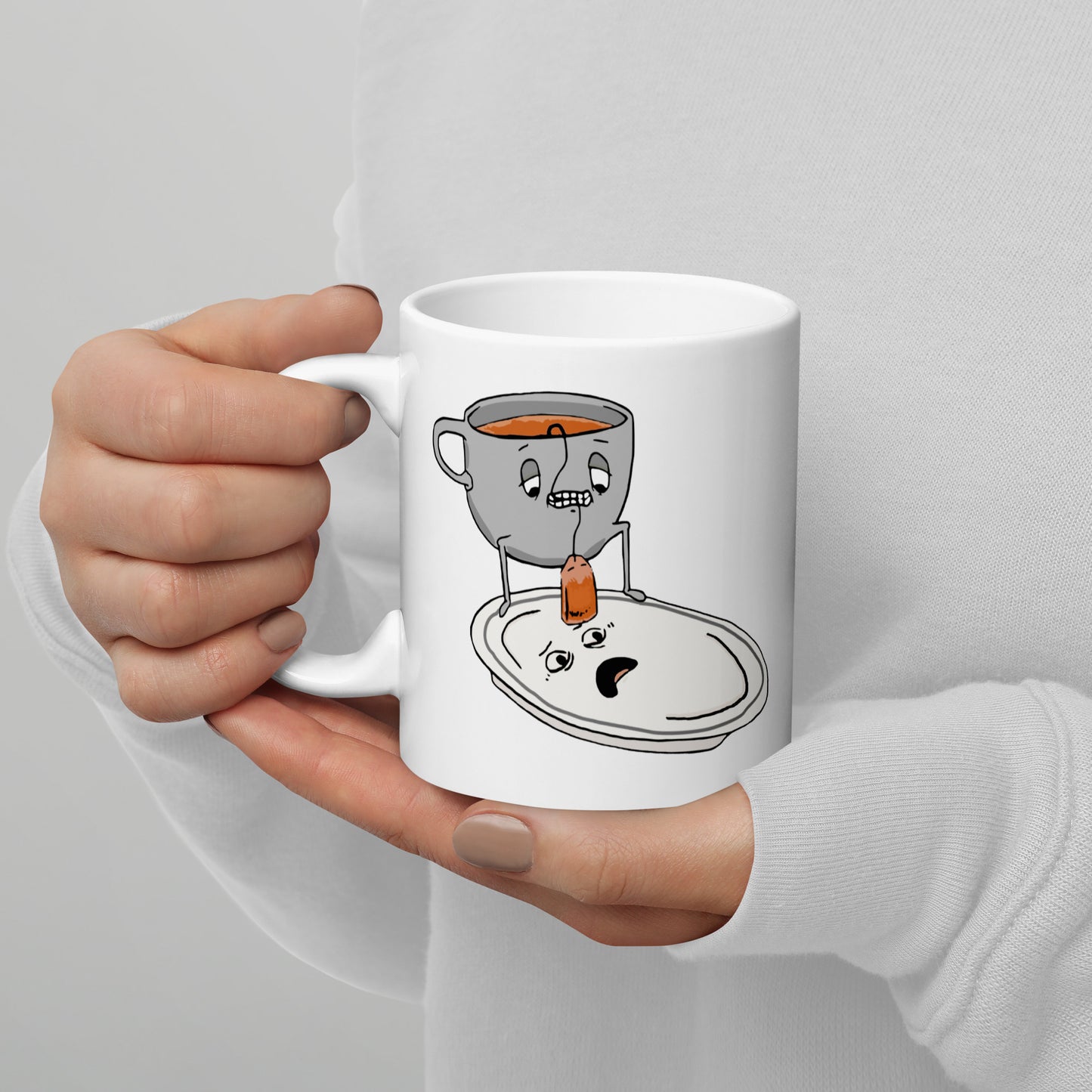 Tea Bag White glossy mug