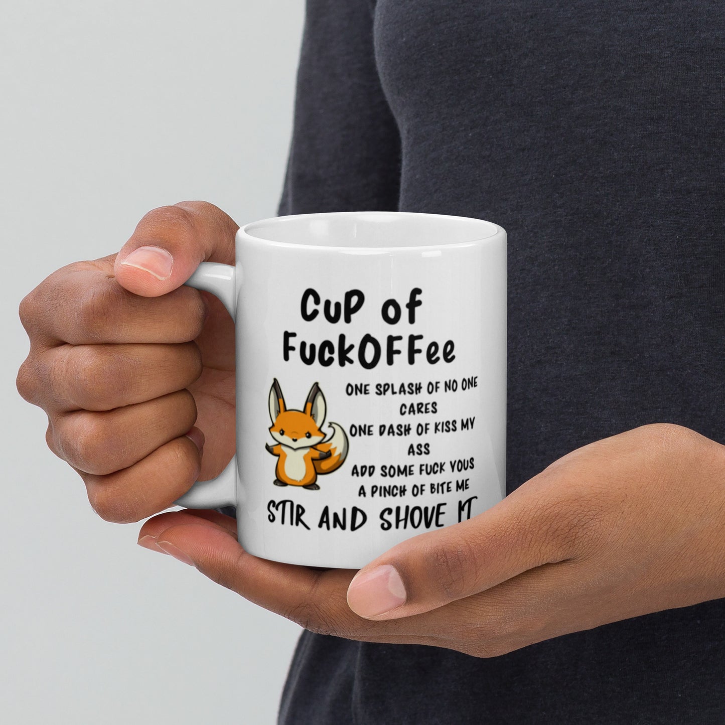 Cup of Fuckoffee White glossy mug