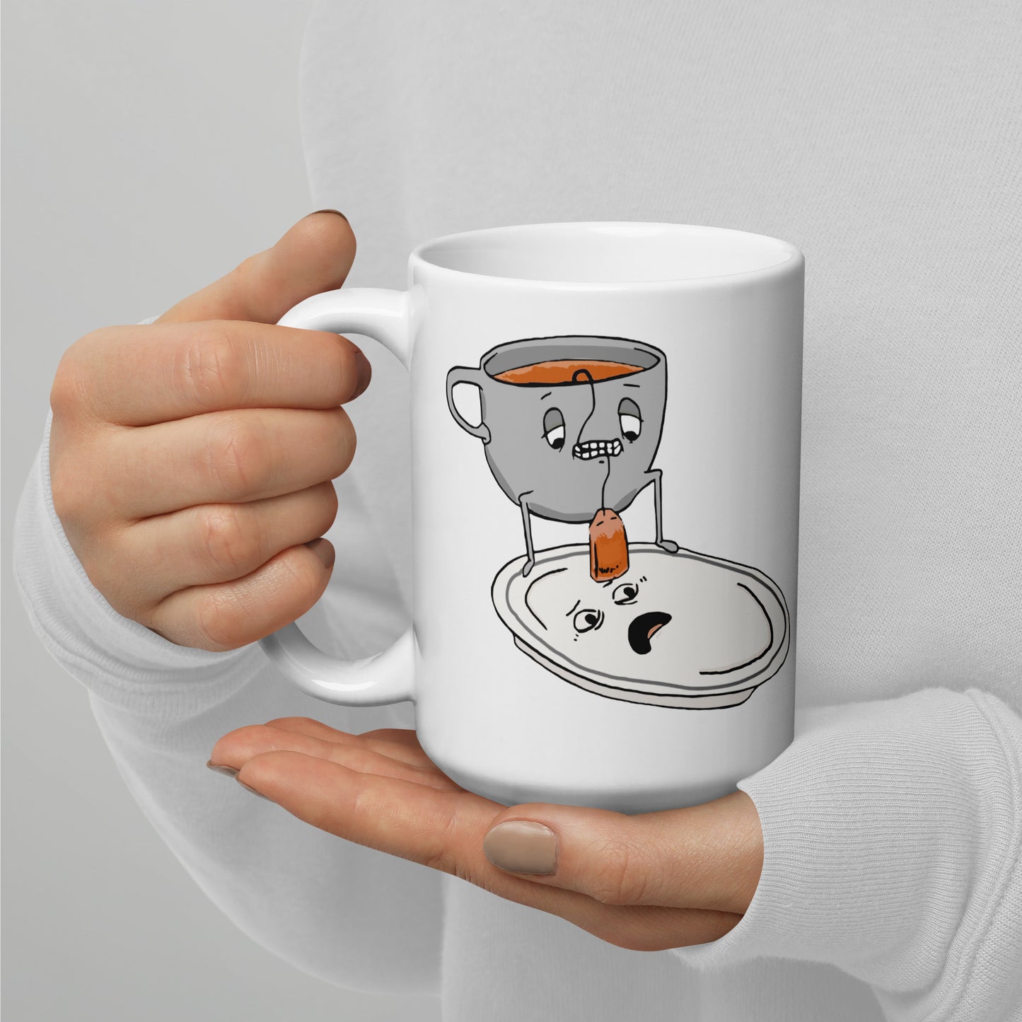 Tea Bag White glossy mug
