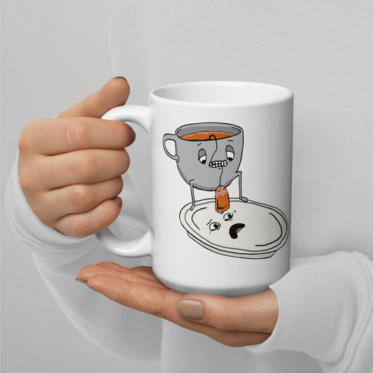 Tea Bag White glossy mug