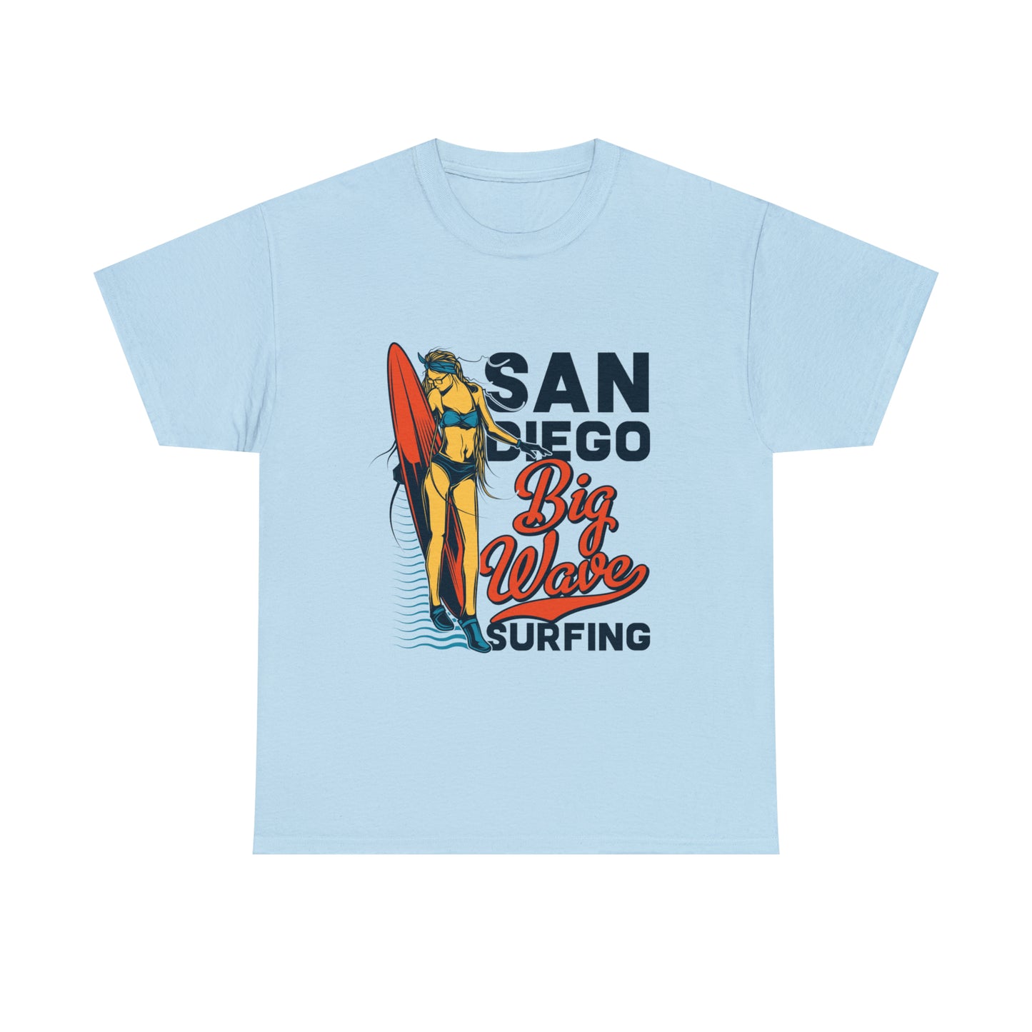 San Diego Big Wave Surfing Cotton Tee