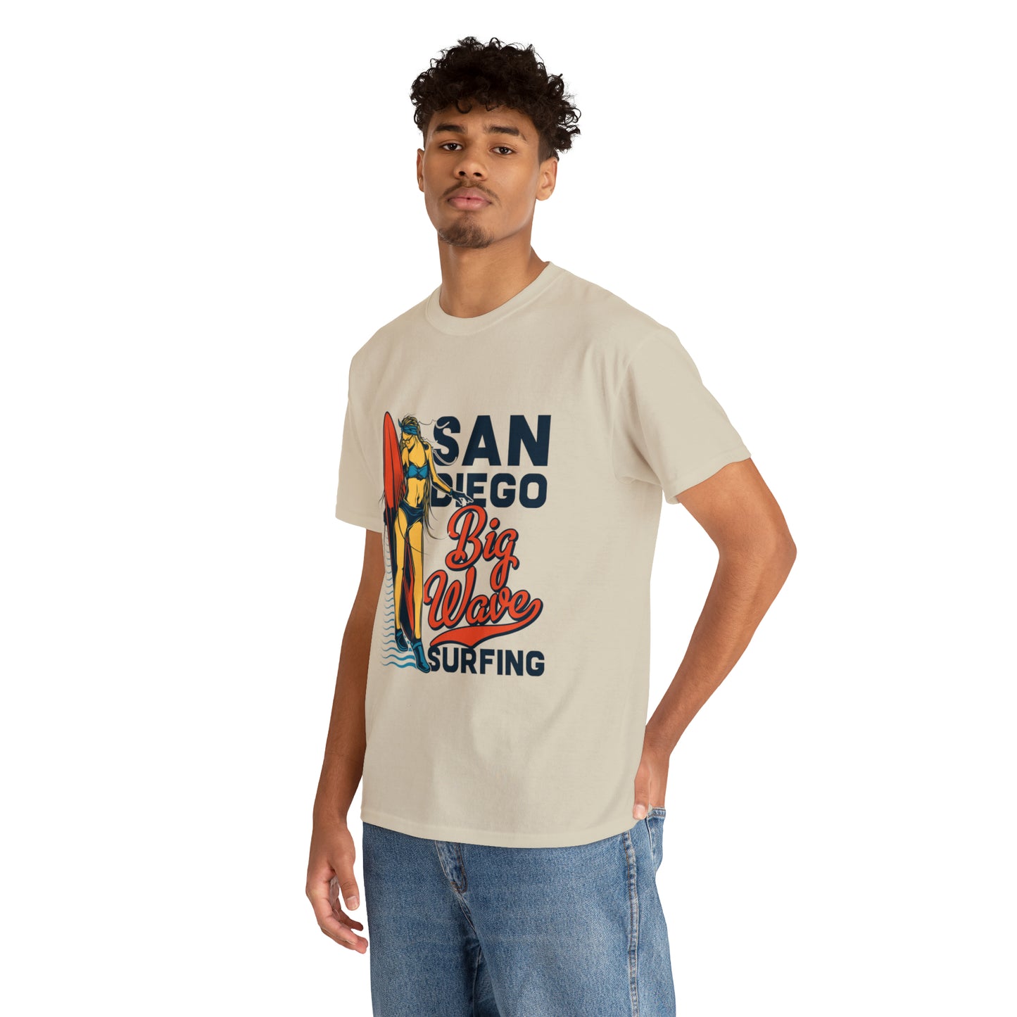 San Diego Big Wave Surfing Cotton Tee