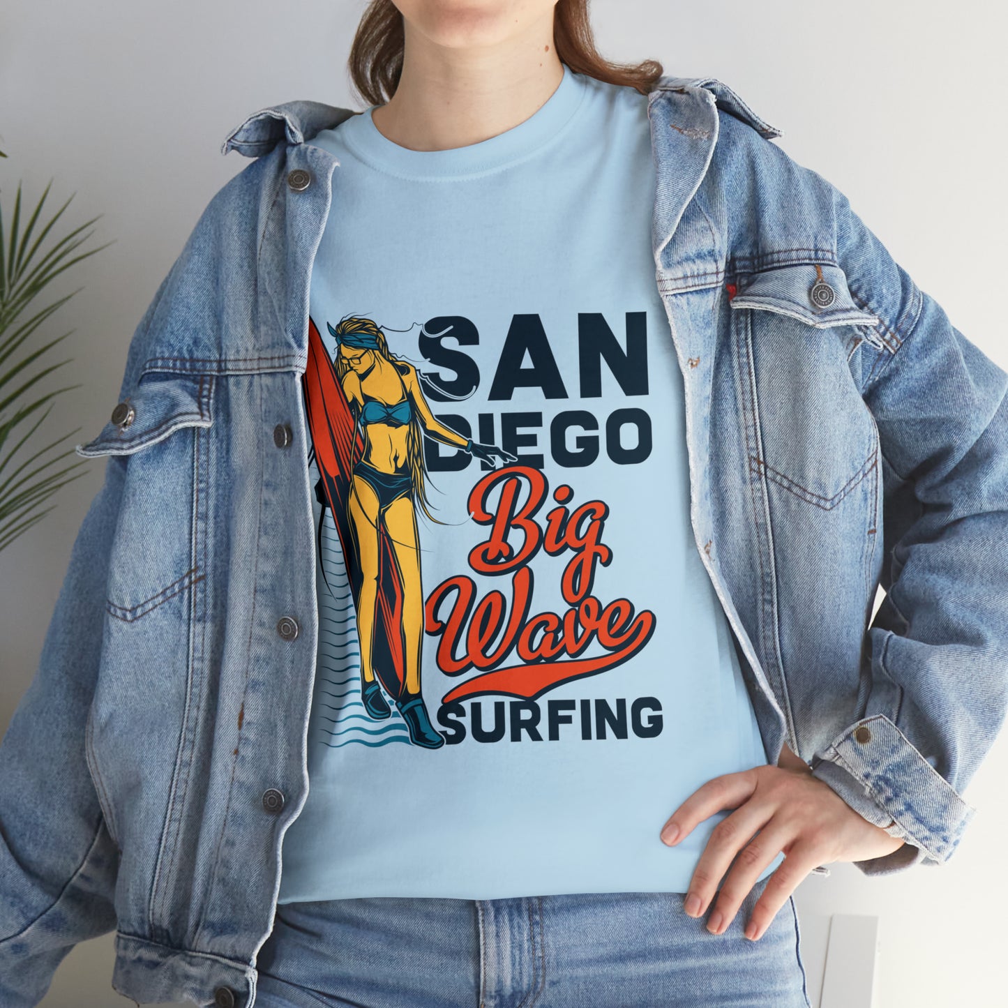 San Diego Big Wave Surfing Cotton Tee