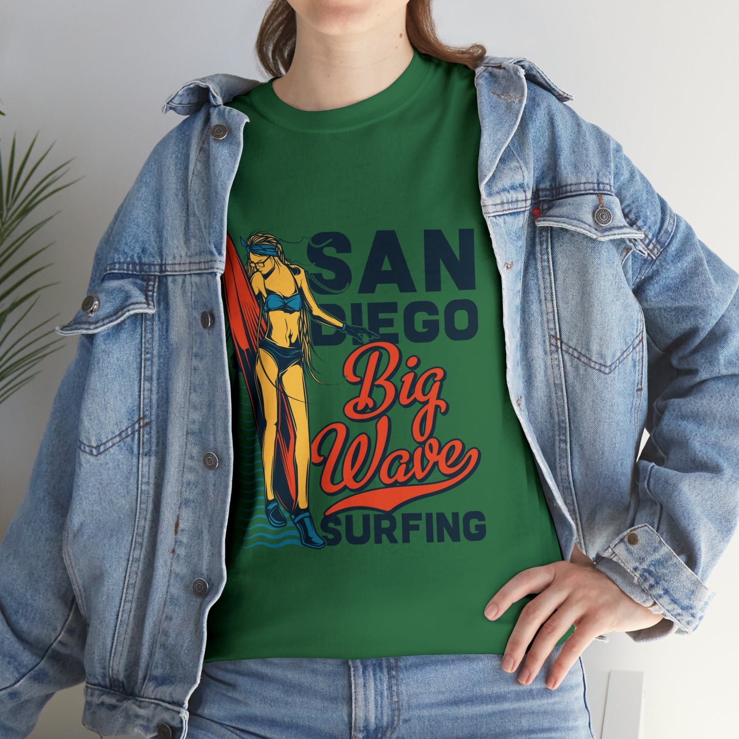 San Diego Big Wave Surfing Cotton Tee