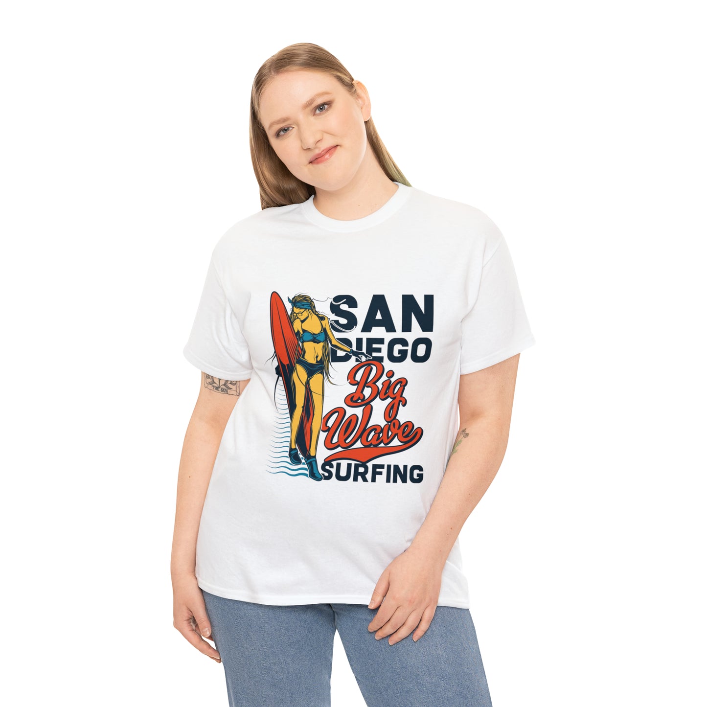 San Diego Big Wave Surfing Cotton Tee