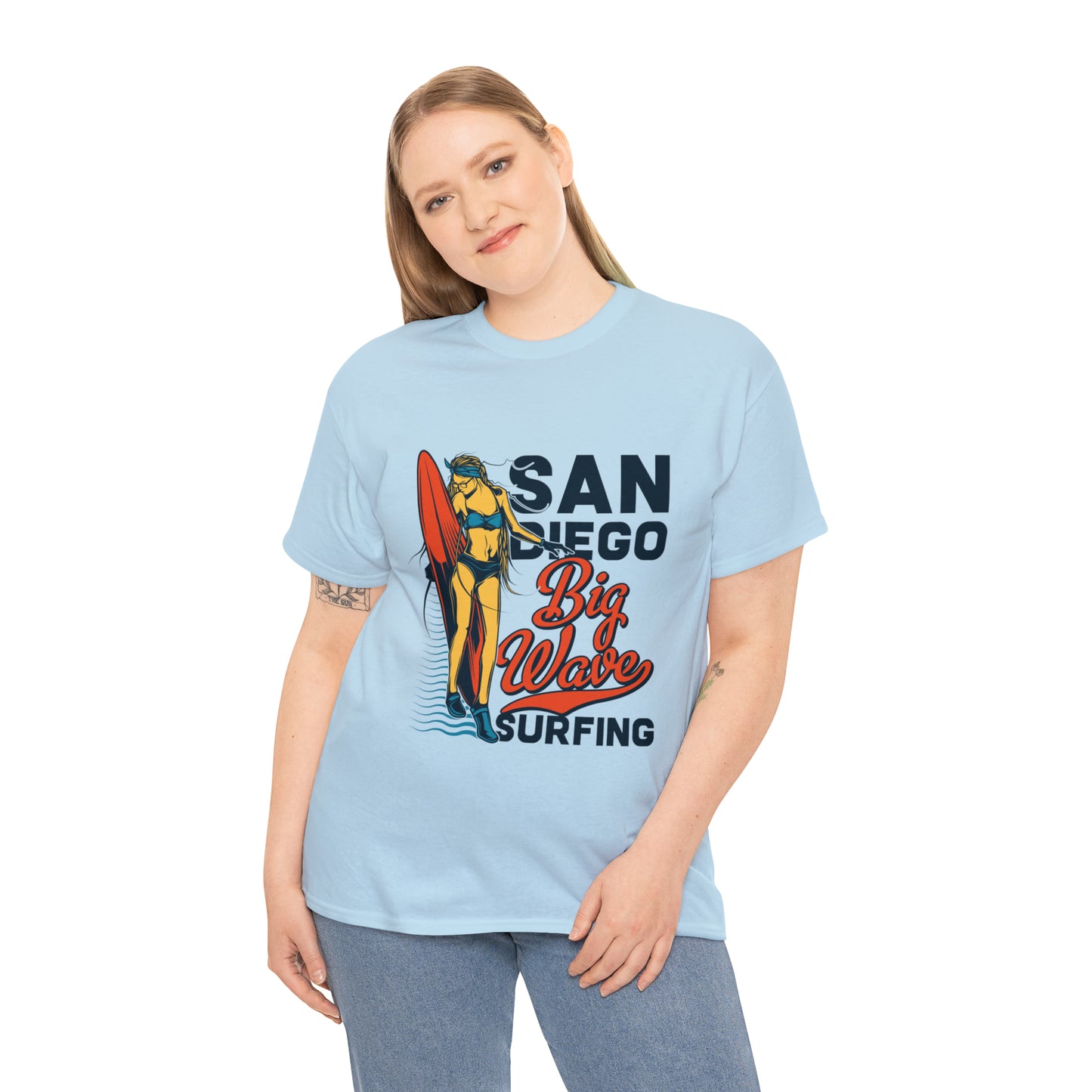 San Diego Big Wave Surfing Cotton Tee