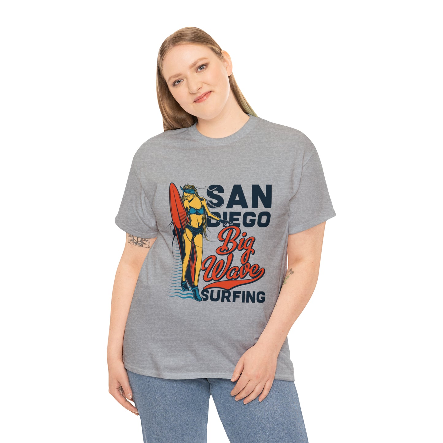 San Diego Big Wave Surfing Cotton Tee