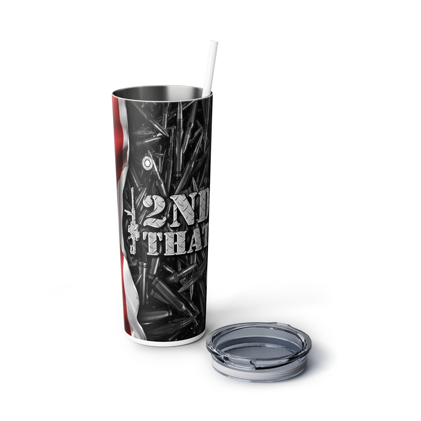 Patriotic Flag 2nd Amendment 20oz Skinny Tumbler