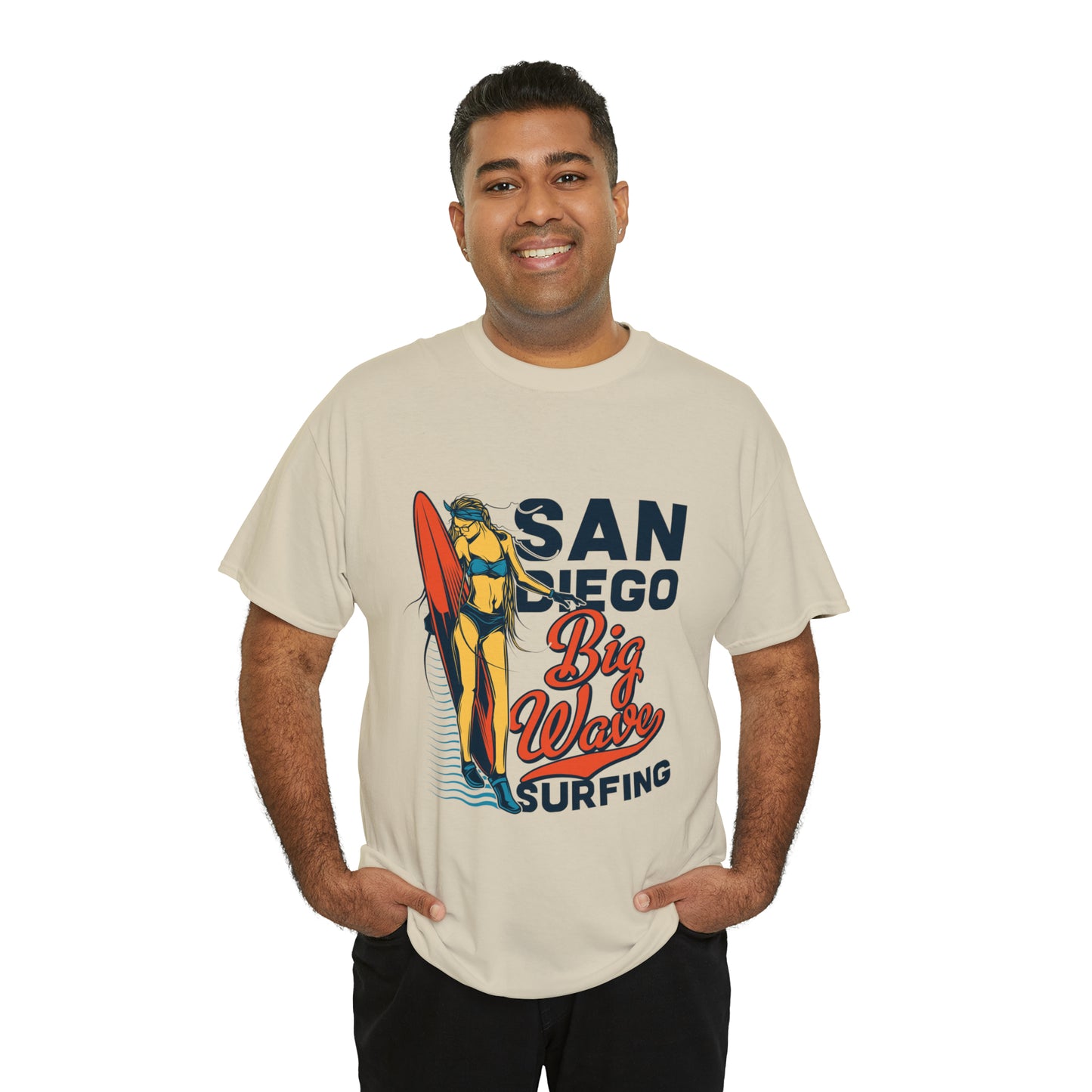 San Diego Big Wave Surfing Cotton Tee