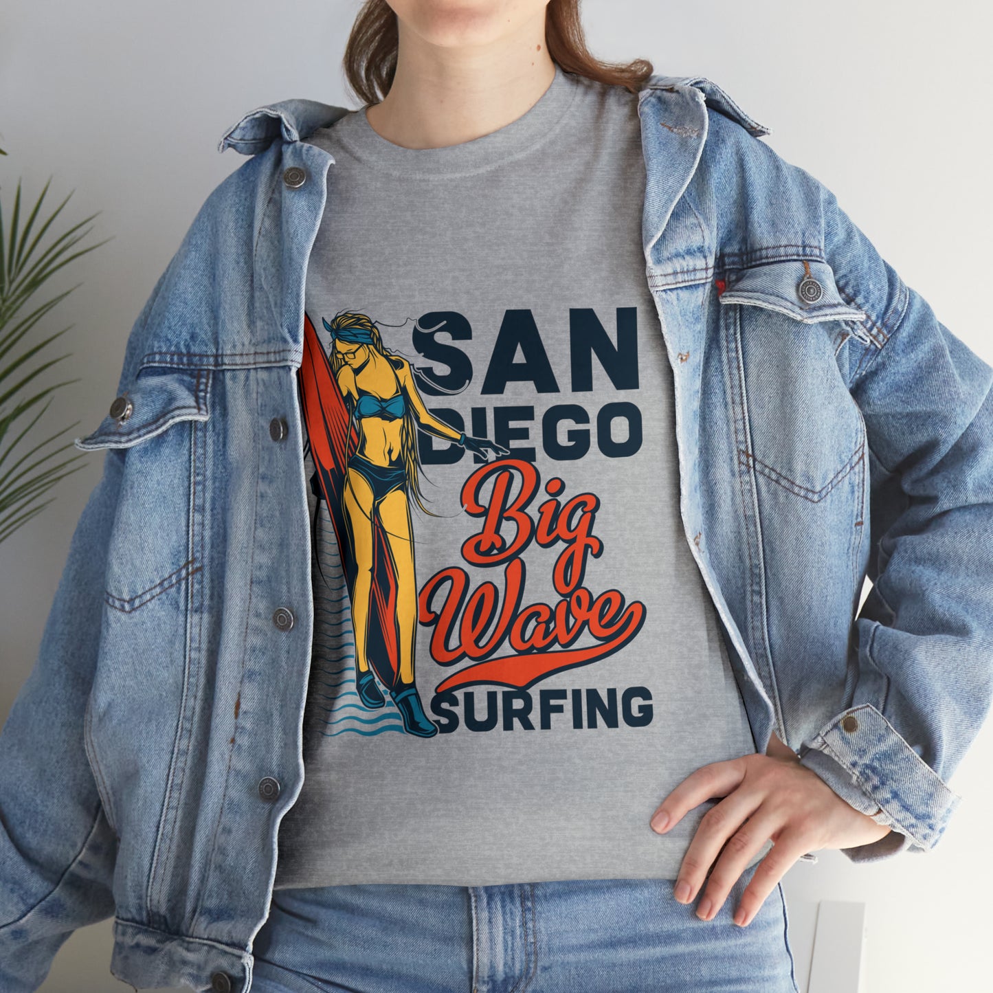 San Diego Big Wave Surfing Cotton Tee