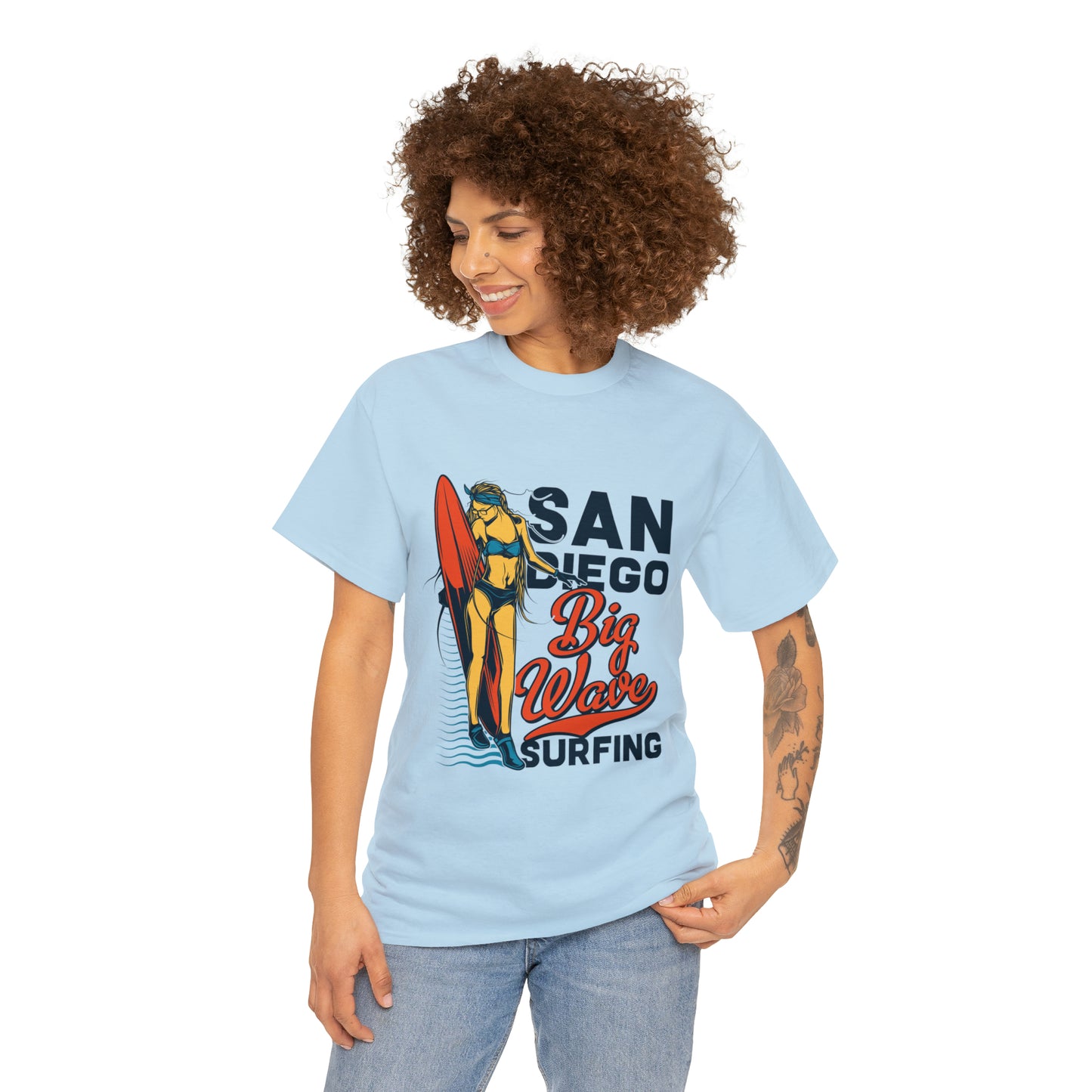 San Diego Big Wave Surfing Cotton Tee