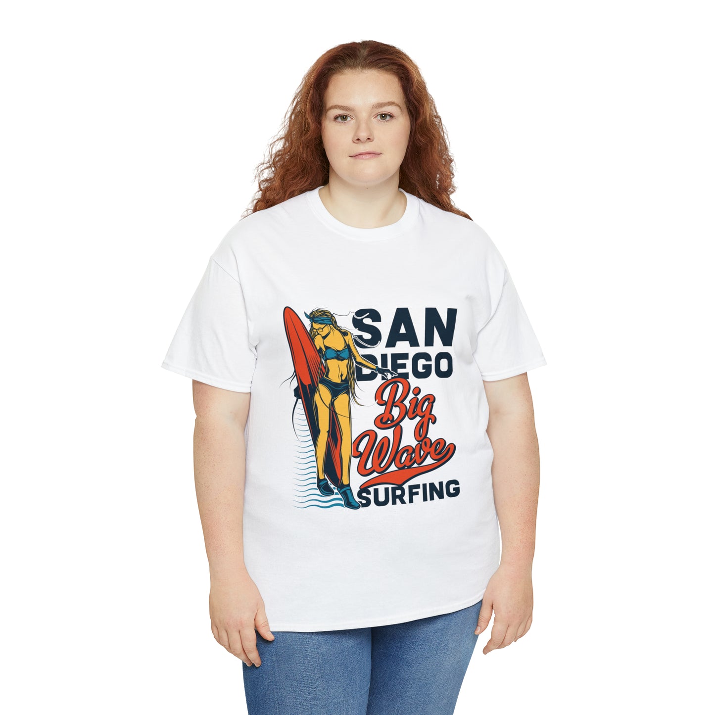 San Diego Big Wave Surfing Cotton Tee