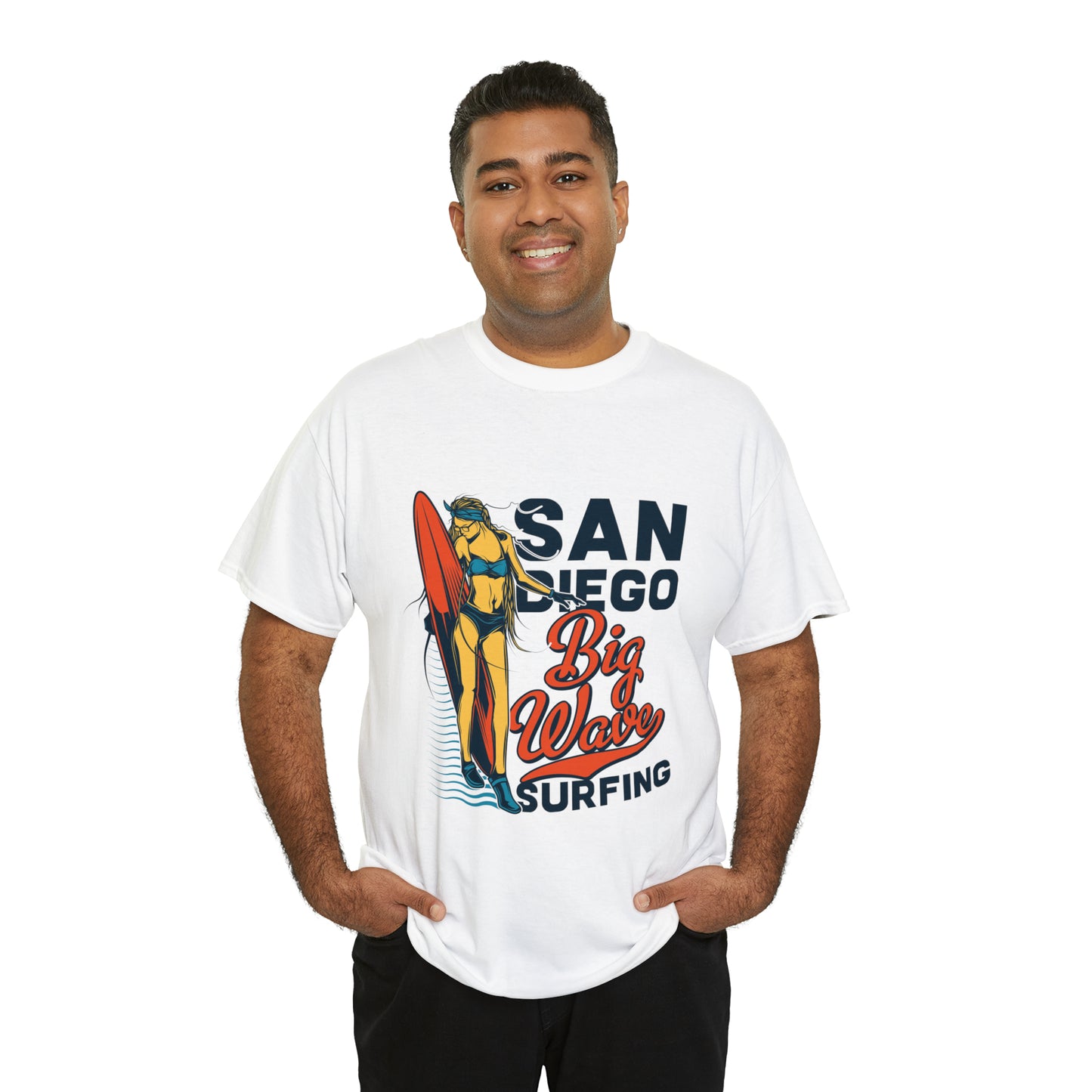 San Diego Big Wave Surfing Cotton Tee