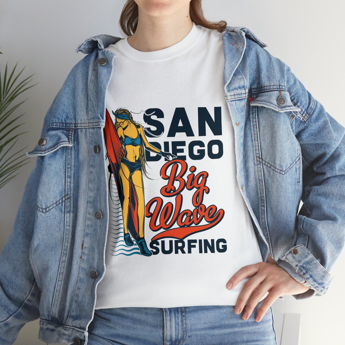 San Diego Big Wave Surfing Cotton Tee