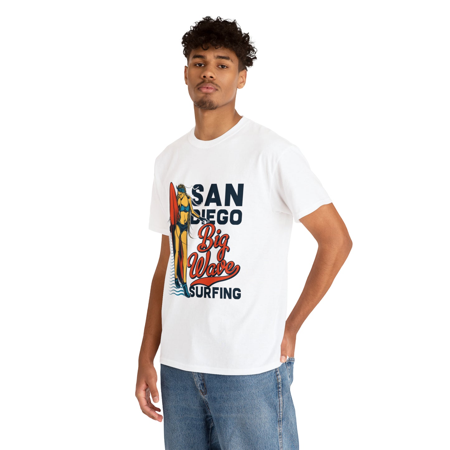 San Diego Big Wave Surfing Cotton Tee