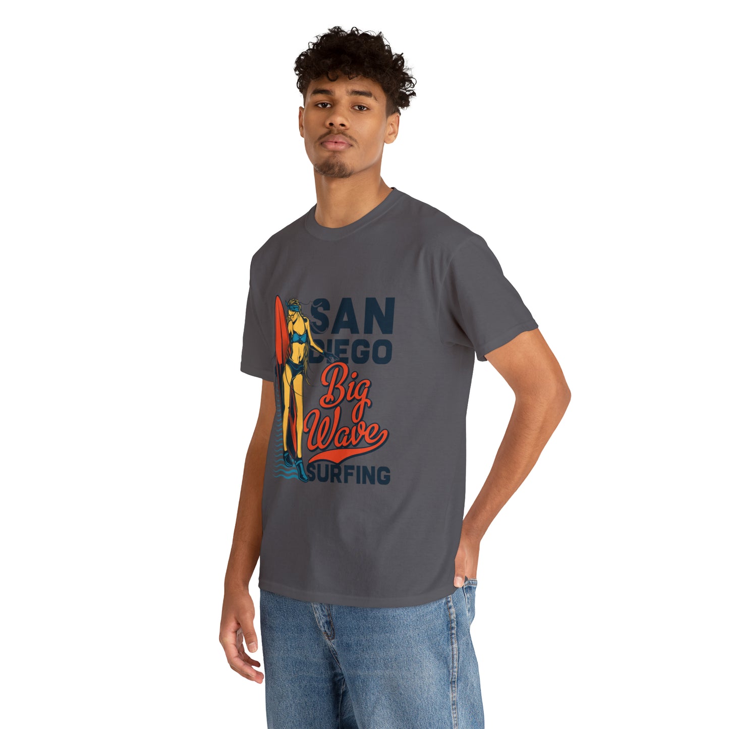 San Diego Big Wave Surfing Cotton Tee