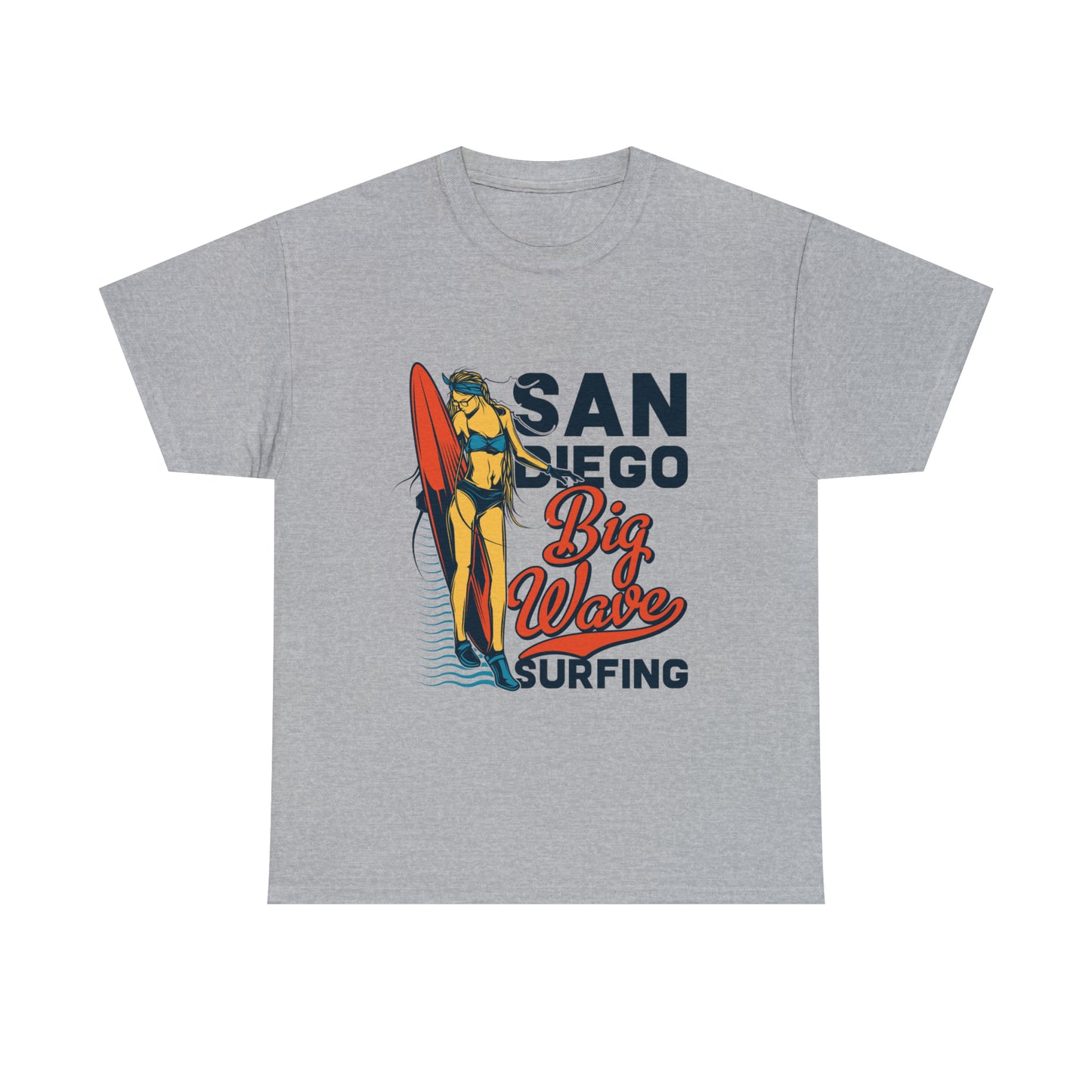 San Diego Big Wave Surfing Cotton Tee