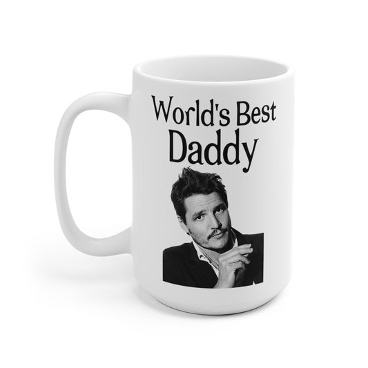 Pedro Pascal World's Best Daddy White Ceramic Mug