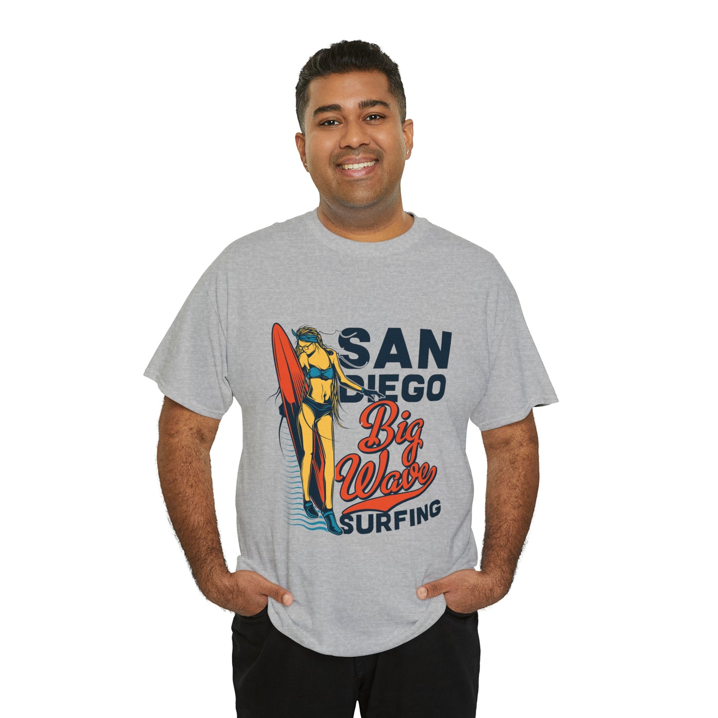 San Diego Big Wave Surfing Cotton Tee