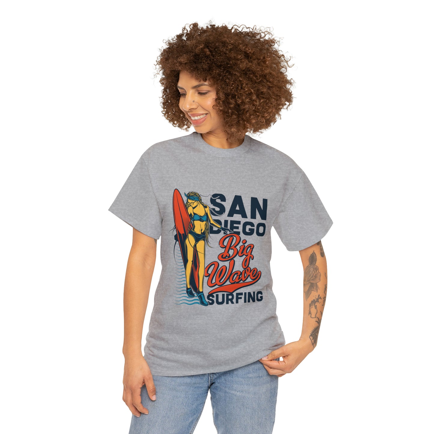 San Diego Big Wave Surfing Cotton Tee