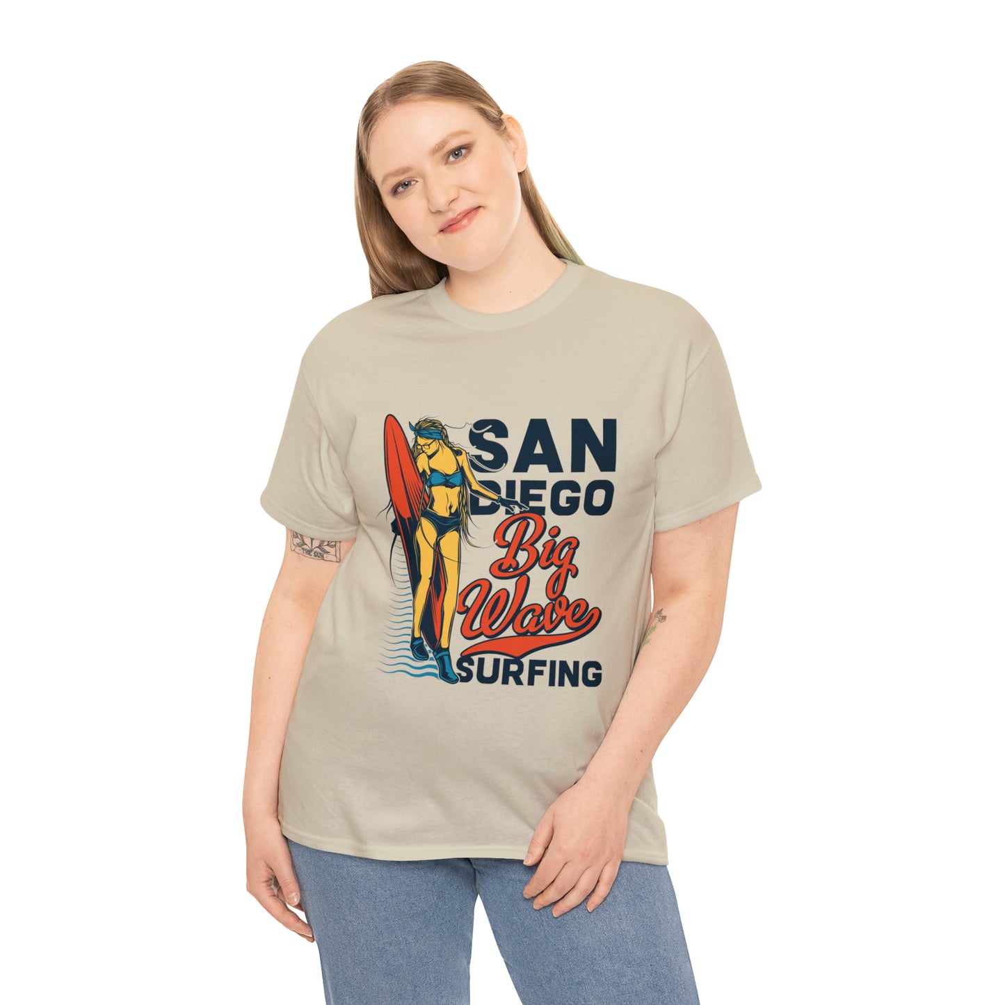 San Diego Big Wave Surfing Cotton Tee