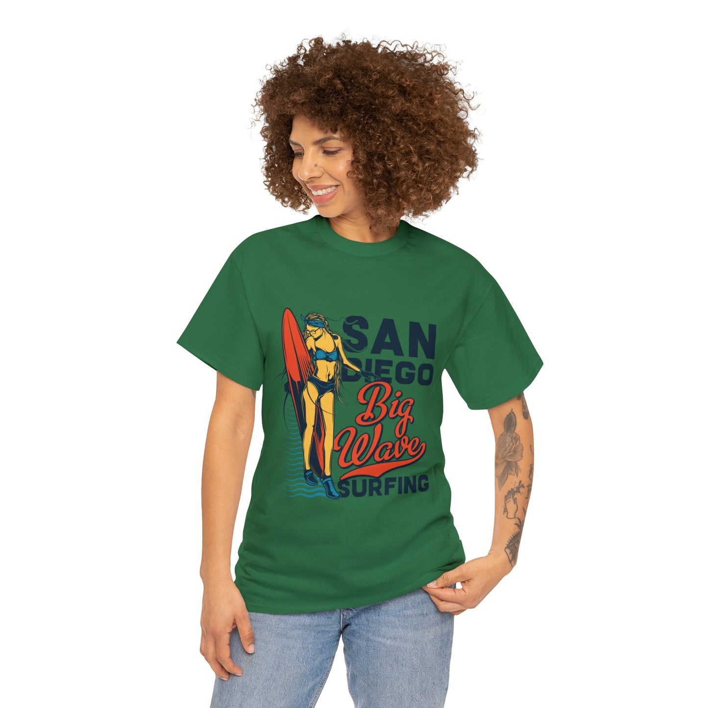 San Diego Big Wave Surfing Cotton Tee