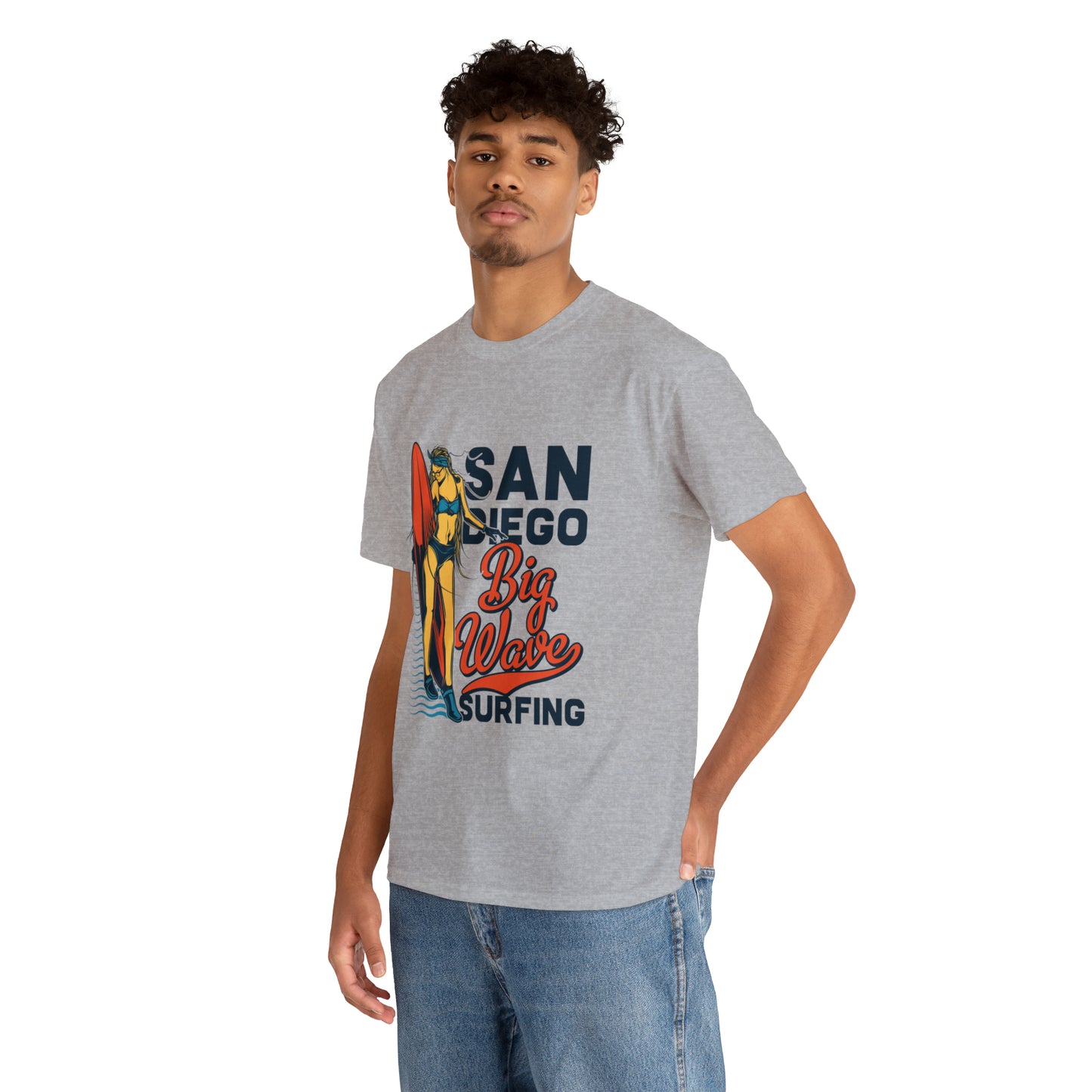 San Diego Big Wave Surfing Cotton Tee