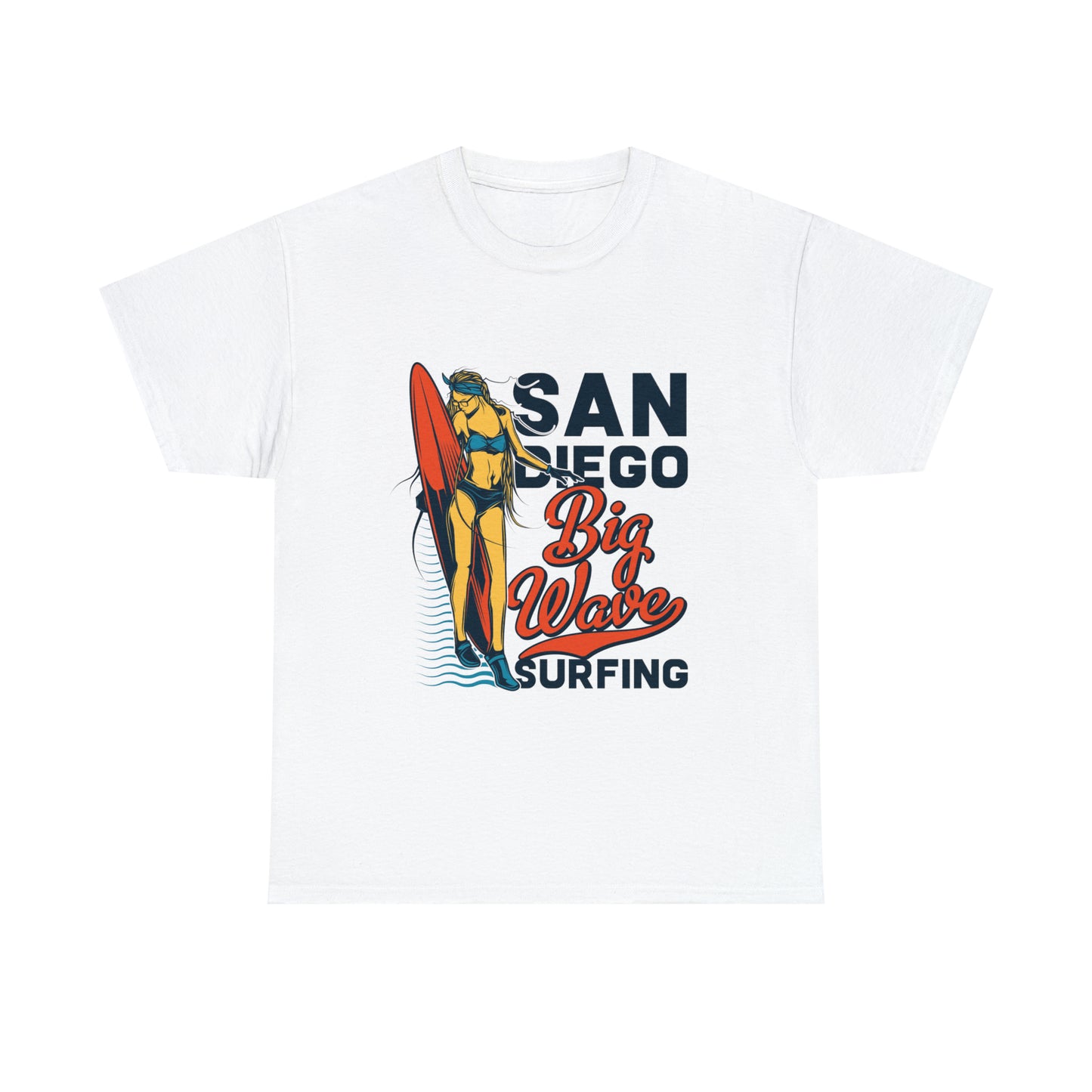 San Diego Big Wave Surfing Cotton Tee