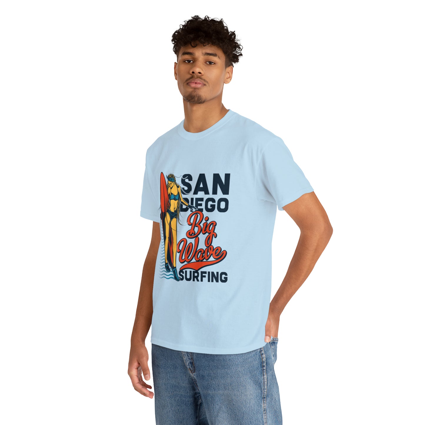 San Diego Big Wave Surfing Cotton Tee