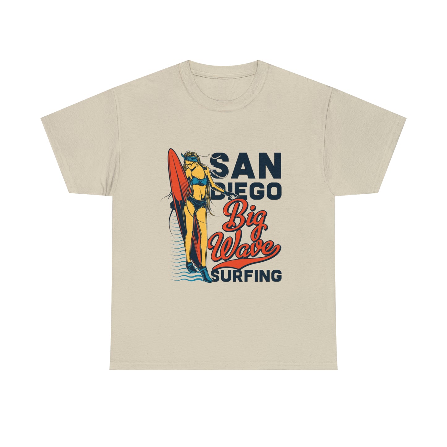 San Diego Big Wave Surfing Cotton Tee