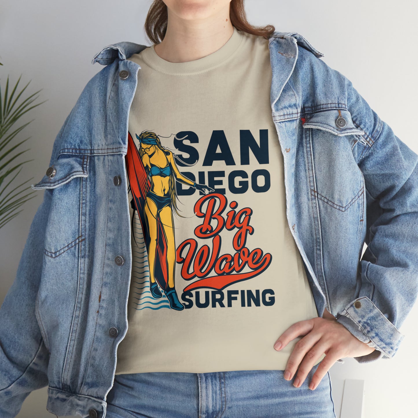 San Diego Big Wave Surfing Cotton Tee