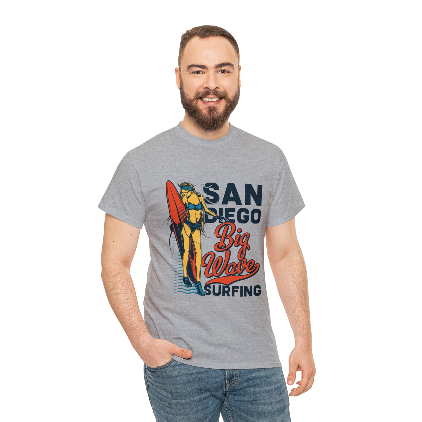 San Diego Big Wave Surfing Cotton Tee