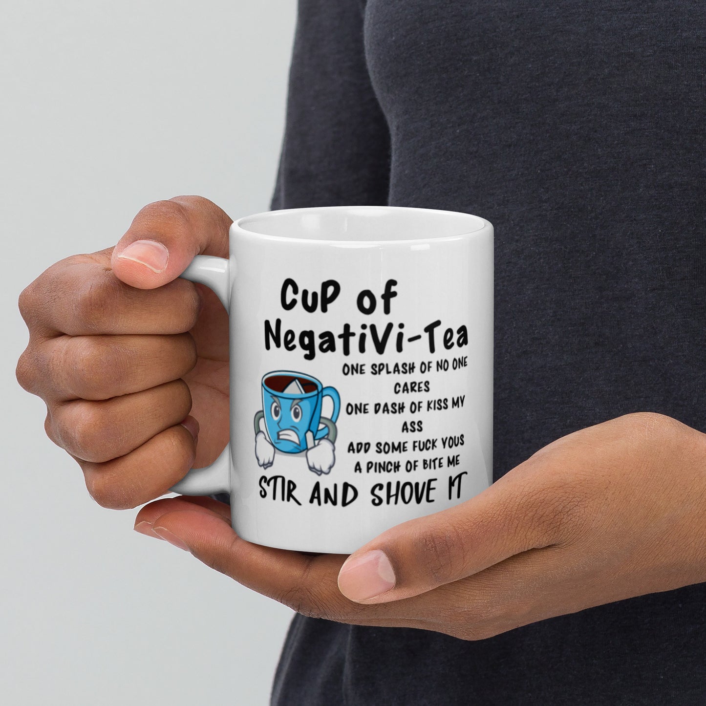 Cup of Negativi-tea White glossy mug