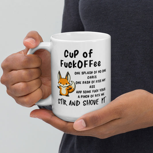 Cup of Fuckoffee White glossy mug