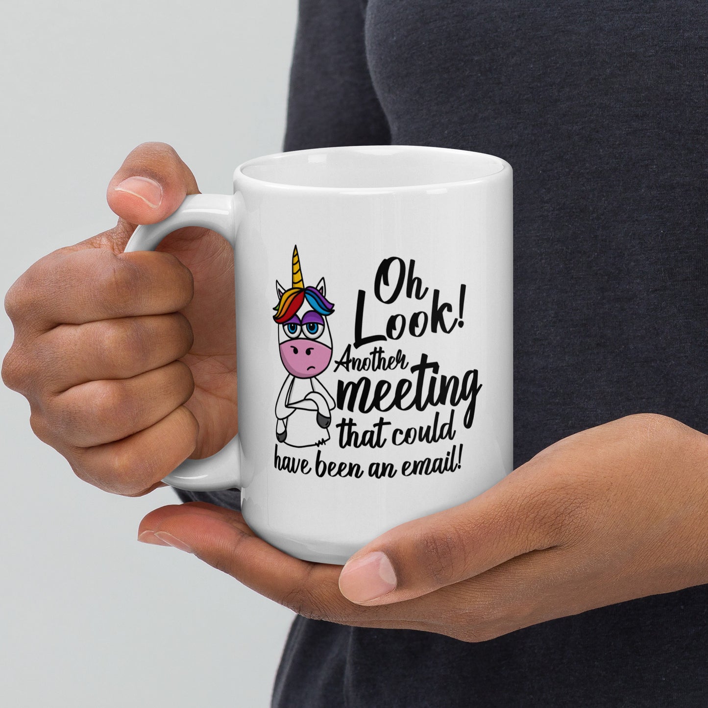 Quirky Office Humor Mug 'Oh look, another meeting that could have been an email' Funny Work Gift Sarcastic Coffee Cup Coworker Gag Gift